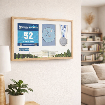 Belfast Medal, Race Map & Bib Display Frame - Official