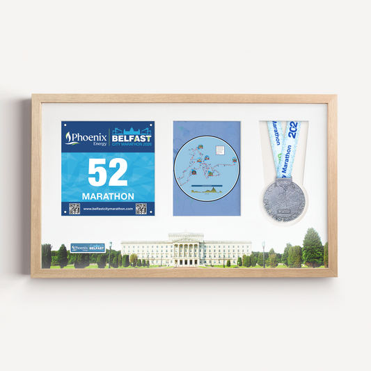 Belfast Medal, Race Map & Bib Display Frame - Official