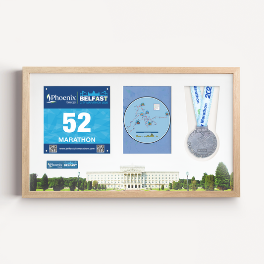 Belfast Medal, Race Map & Bib Display Frame - Official