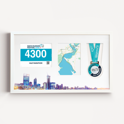 Perth Medal, Race Map & Bib Display Frame - Official