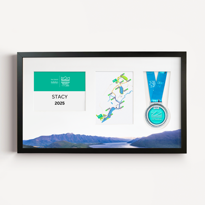 Queenstown Medal, Race Map & Bib Display Frame - Official