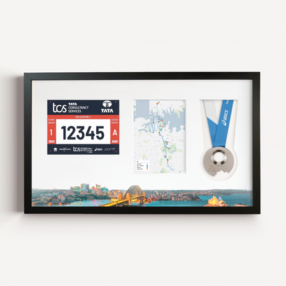 Sydney Medal, Race Map & Bib Display Frame - Official