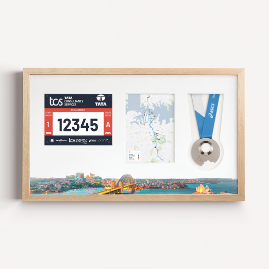 Sydney Medal, Race Map & Bib Display Frame - Official