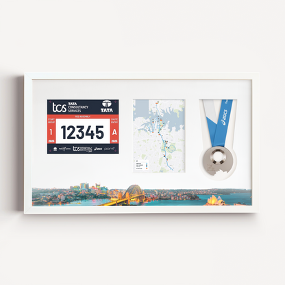 Sydney Medal, Race Map & Bib Display Frame - Official