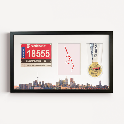 Toronto Medal, Race Map & Bib Display Frame - Official